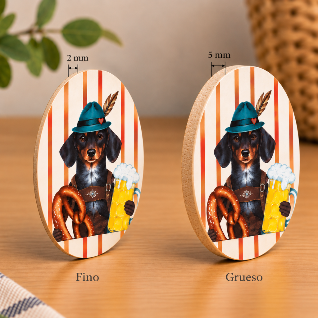 Posavasos Perro Cerveza Rayas
