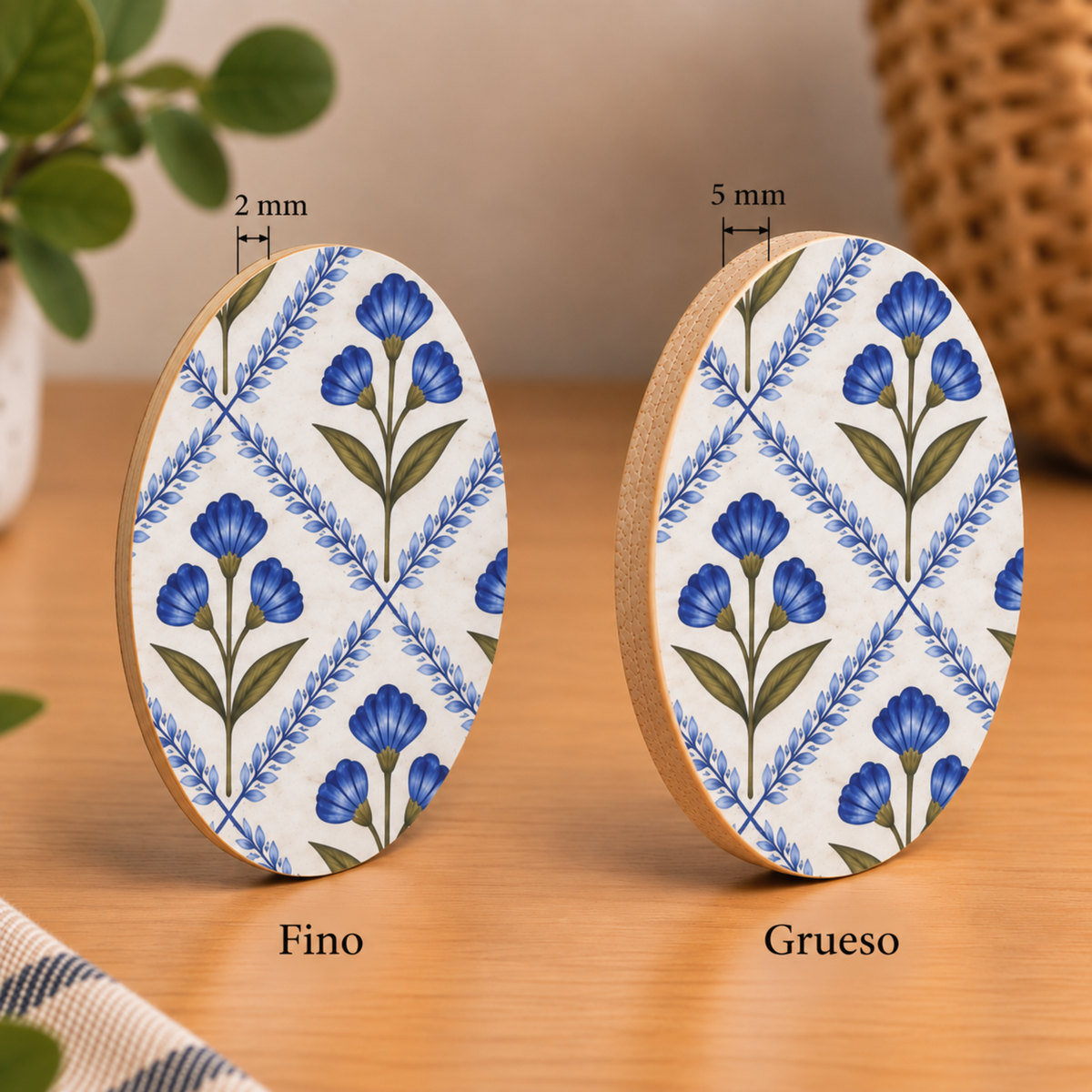 Posavasos Flores Azules