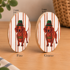 Posavasos Perro Sombrero Rayas