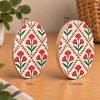 Posavasos Flores Rojas