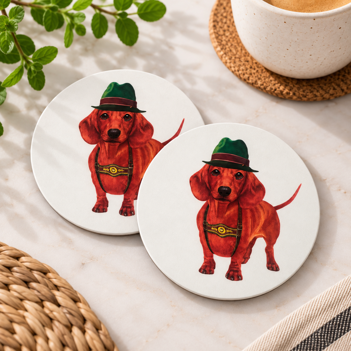 Posavasos Perro Sombrero