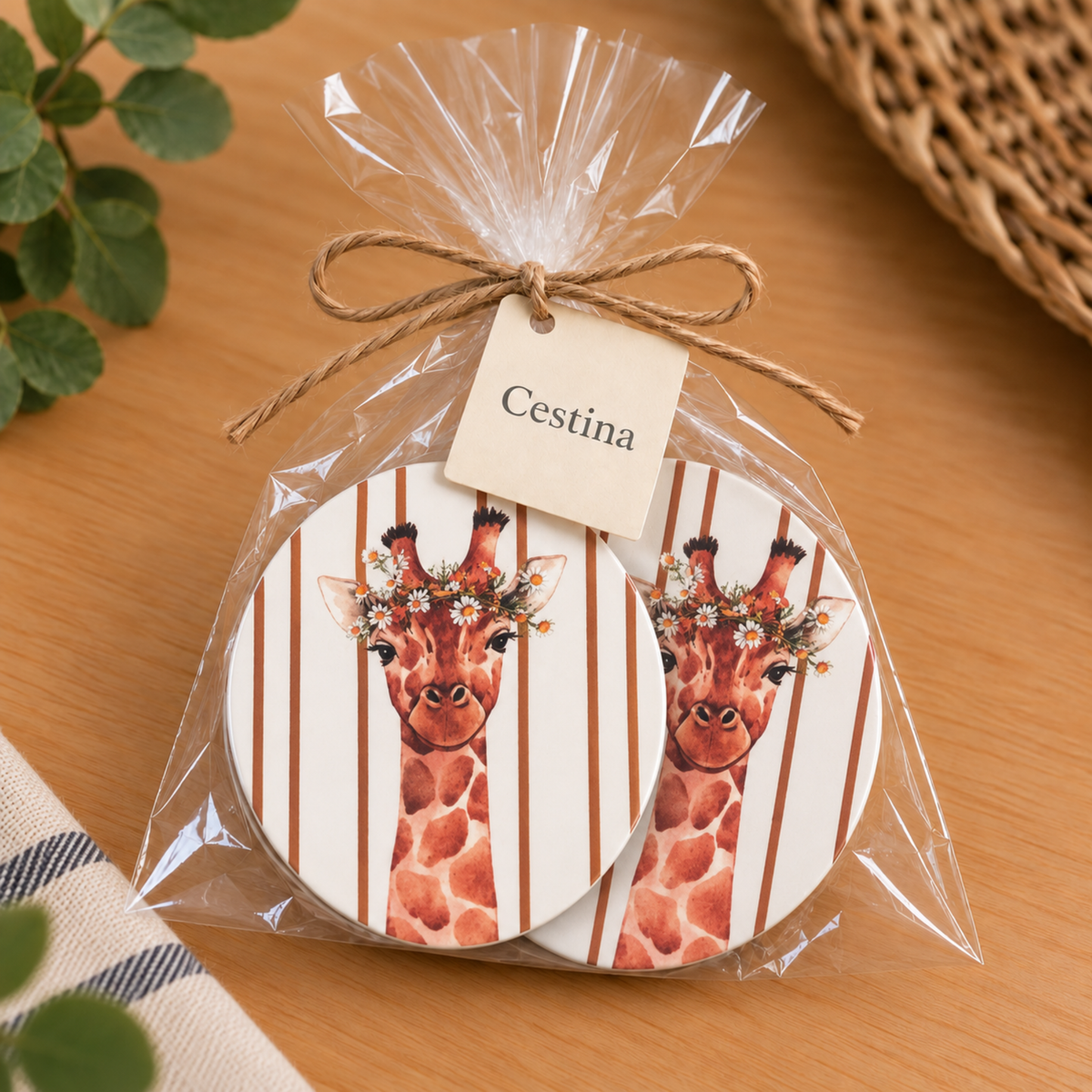 Posavasos Jirafa Rayas
